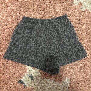 Y2K Victoria Secret Cheetah Womens Sz Small Gray Lounge Shorts Sexy Sleepwear